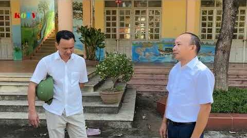 LANHD ĐẠO UBND XÃ KIỂM TRA CÔNG TÁC CHUẨN BỊ NĂM HỌC MỚI