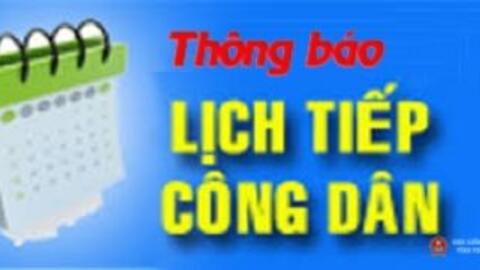 Thông báo Lịch tiếp công dân định kỳ của Thường trực Hội đồng nhân dân xã