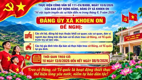 Tuyên truyền các sự kiện diễn ra trong tháng 8, 9 năm 2026