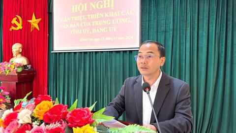 Đảng uỷ xã Khoen On tổ chức Hội nghị triển khai, quán triệt văn bản các cấp